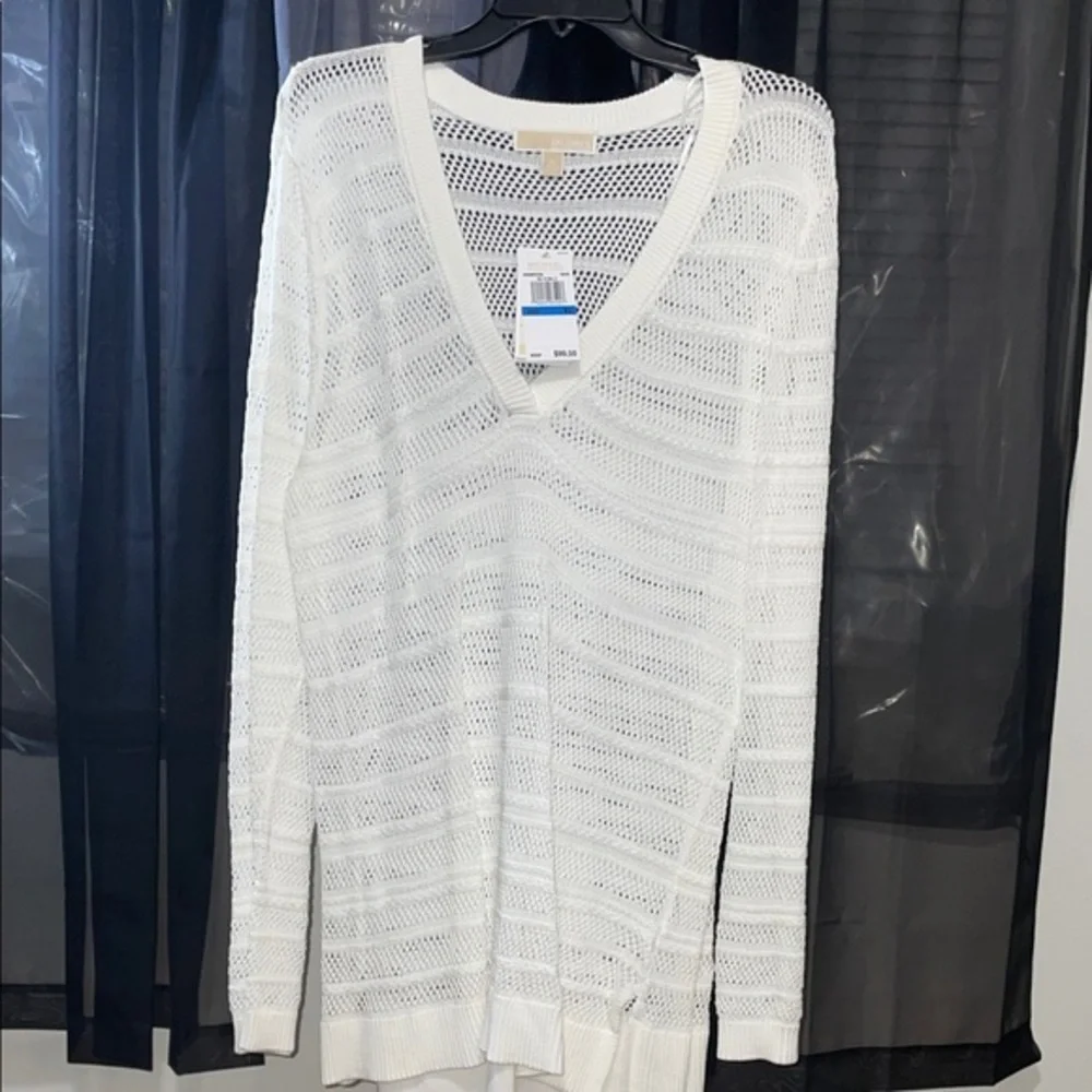 Michael Kors Cream V-Neck Sweater
